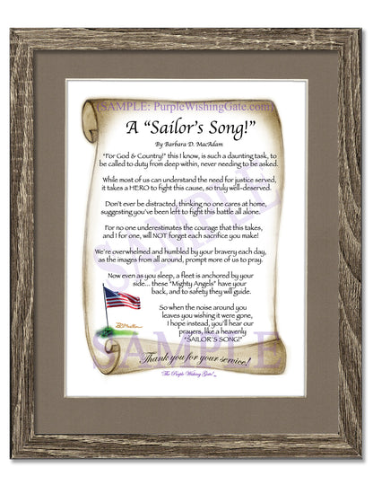 A Sailor's Song! - Military Gift - PurpleWishingGate.com