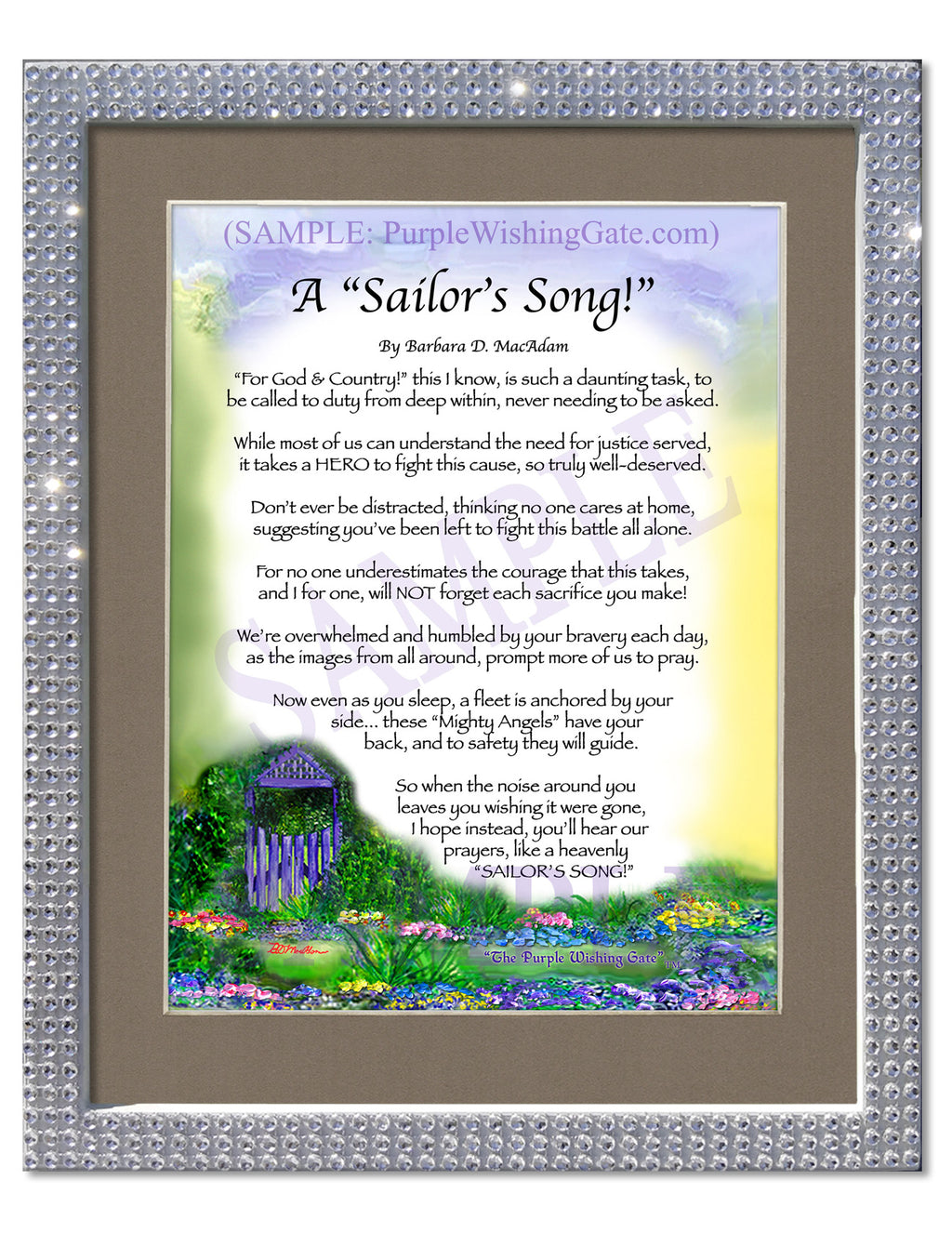 A Sailor's Song: Purple Wishing Gate / 8x10 / 8x10 Silver Bling
