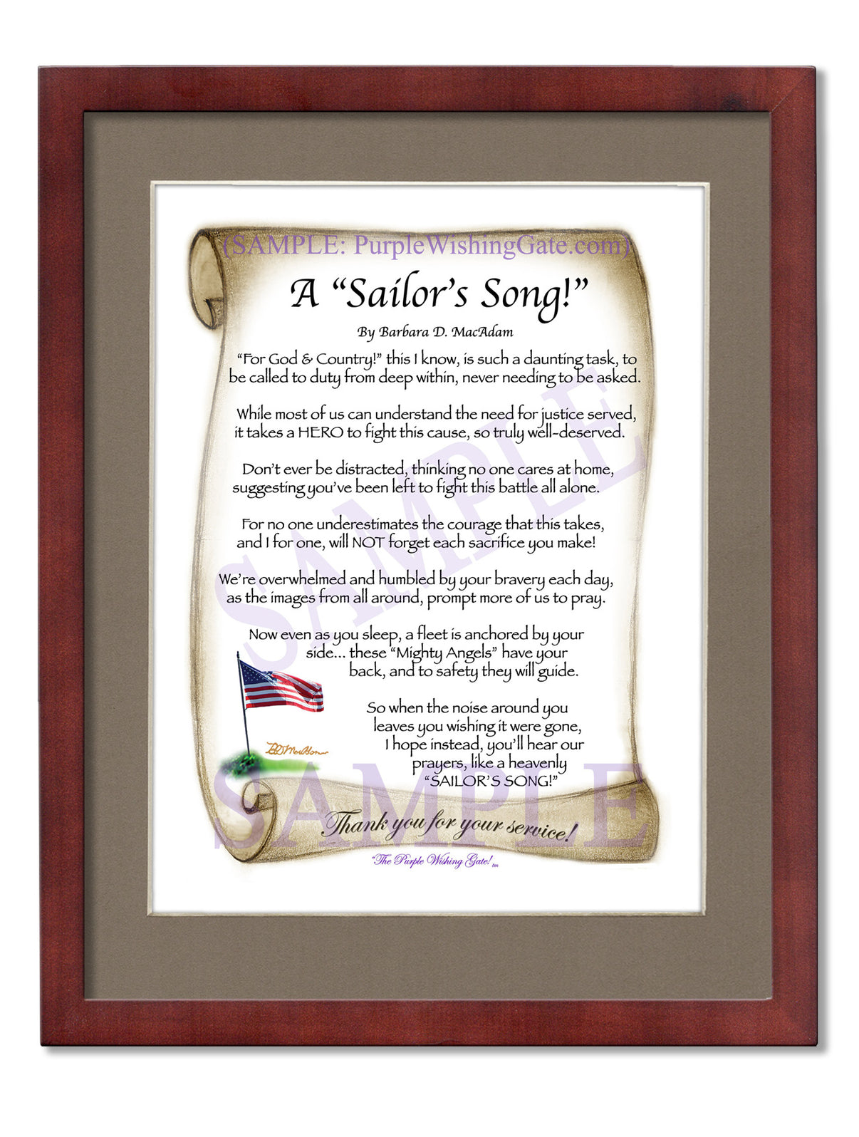 A Sailor's Song! - Military Gift - PurpleWishingGate.com