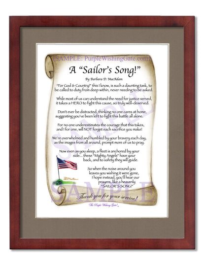 A Sailor's Song! - Military Gift - PurpleWishingGate.com