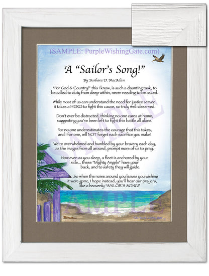A Sailor's Song! - Military Gift - PurpleWishingGate.com