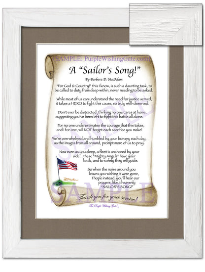 A Sailor's Song! - Military Gift - PurpleWishingGate.com