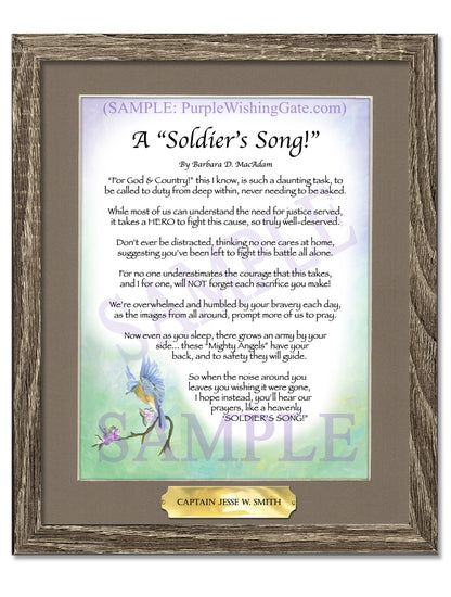 A Soldier's Song! - Military Gift - PurpleWishingGate.com