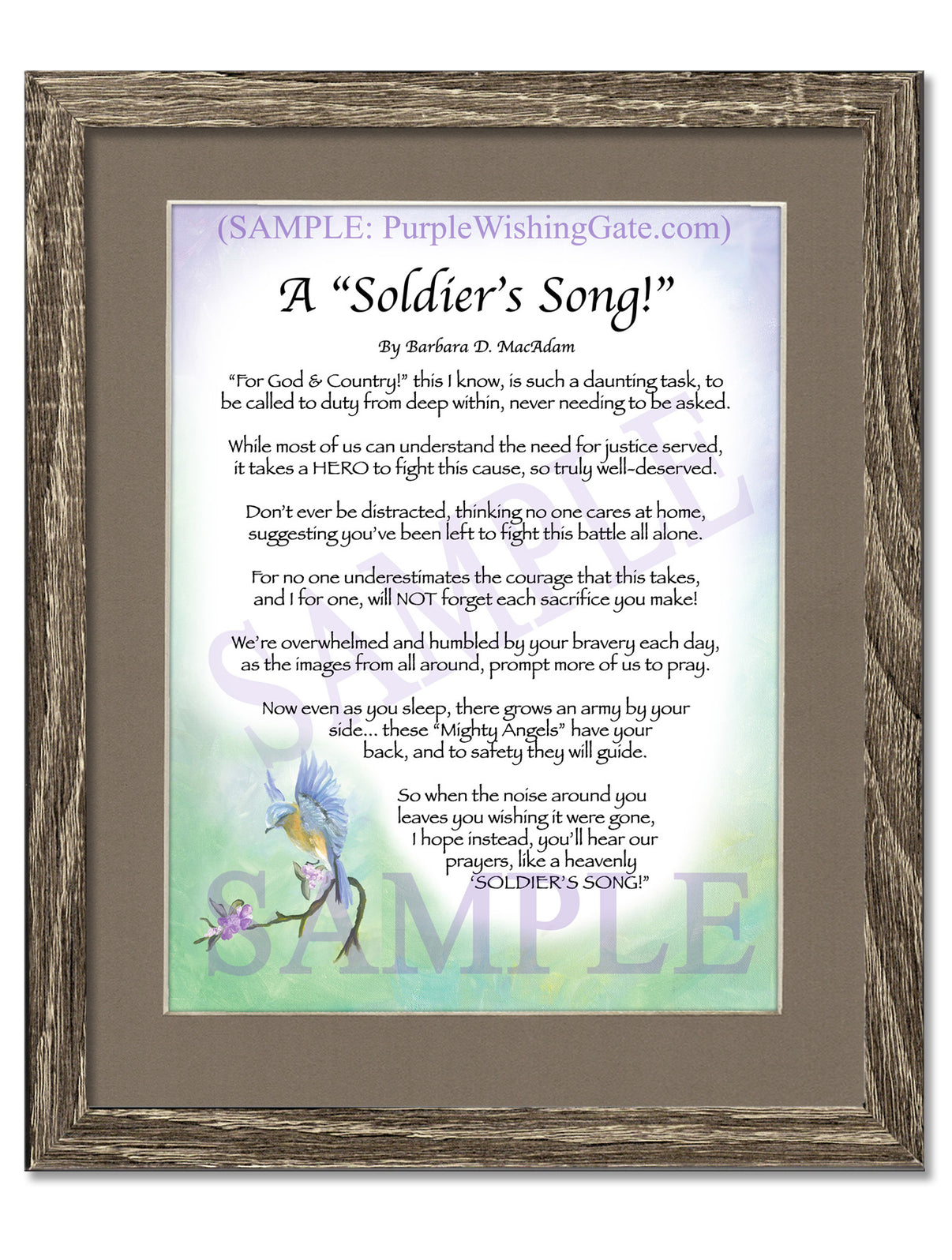 A Soldier's Song! - Military Gift - PurpleWishingGate.com