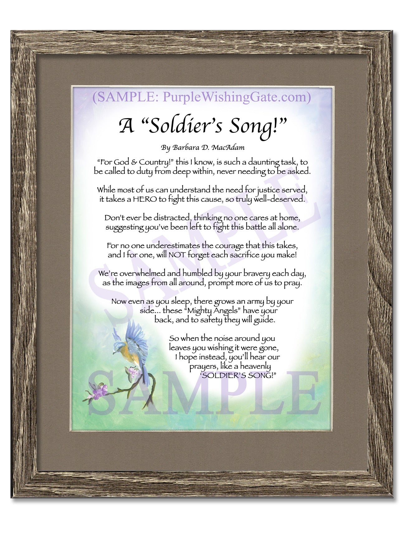 A Soldier's Song! - Military Gift - PurpleWishingGate.com