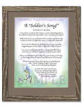 A Soldier's Song! - Military Gift - PurpleWishingGate.com