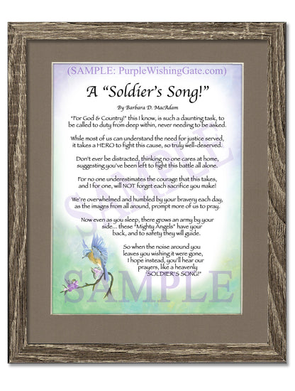 A Soldier's Song! - Military Gift - PurpleWishingGate.com