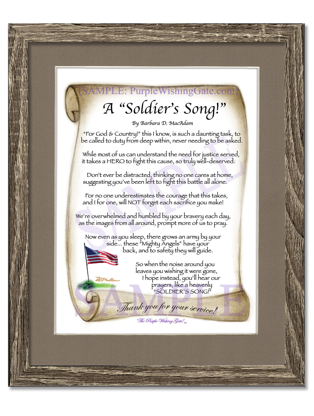 A Soldier's Song! - Military Gift - PurpleWishingGate.com