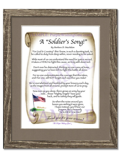 A Soldier's Song! - Military Gift - PurpleWishingGate.com