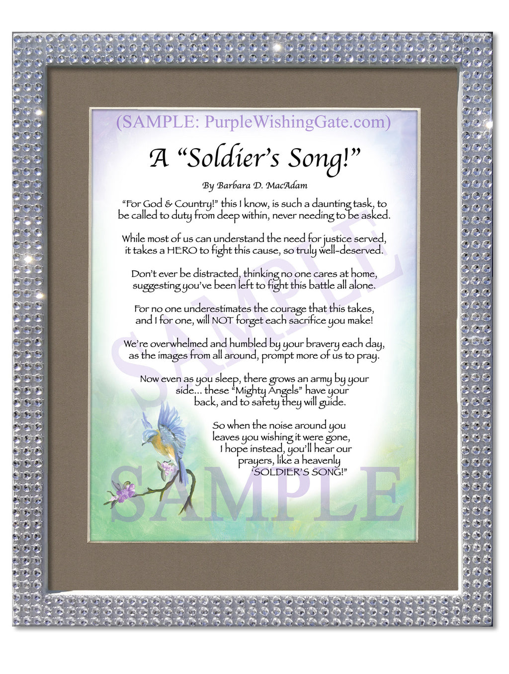 A Soldier's Song: Bluebird / 8x10 / 8x10 Silver Bling
