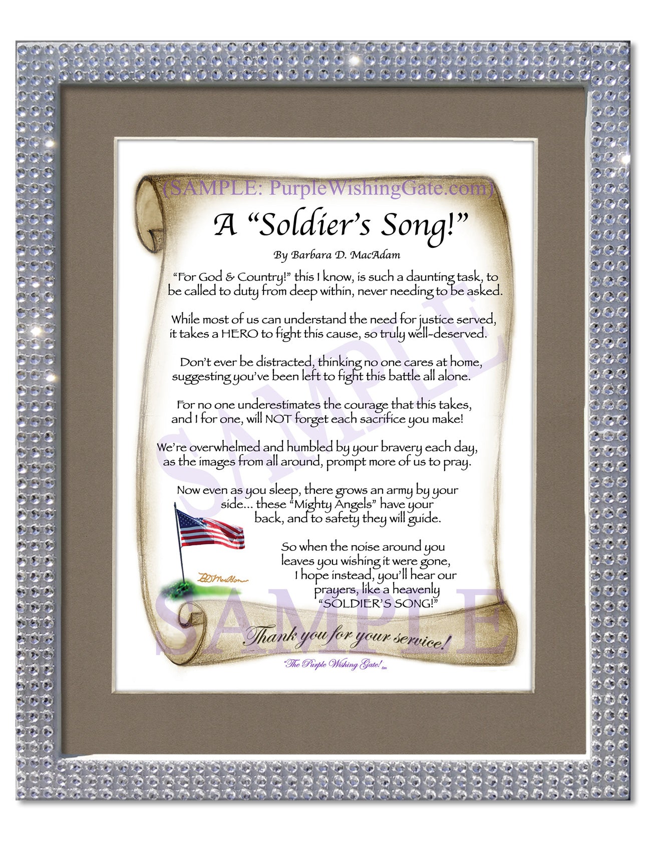 A Soldier's Song! - Military Gift - PurpleWishingGate.com