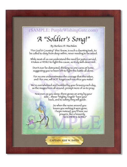 A Soldier's Song! - Military Gift - PurpleWishingGate.com
