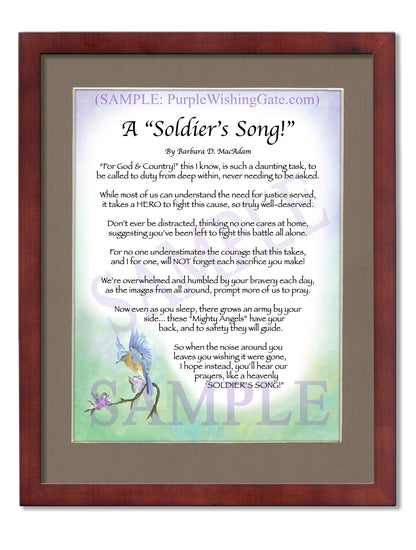 A Soldier's Song! - Military Gift - PurpleWishingGate.com