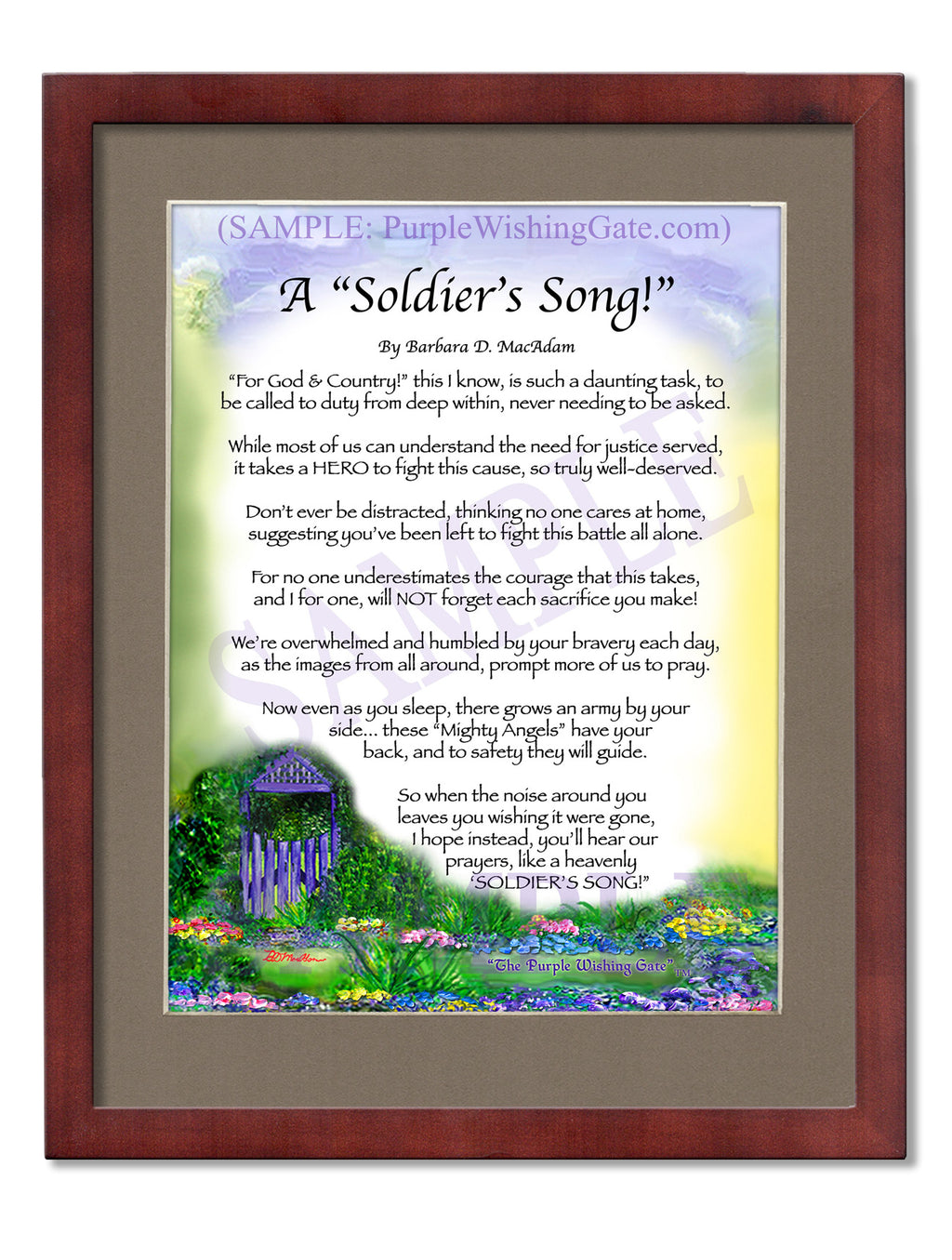 A Soldier's Song: Purple Wishing Gate / 8x10 / 8x10 Classic Walnut
