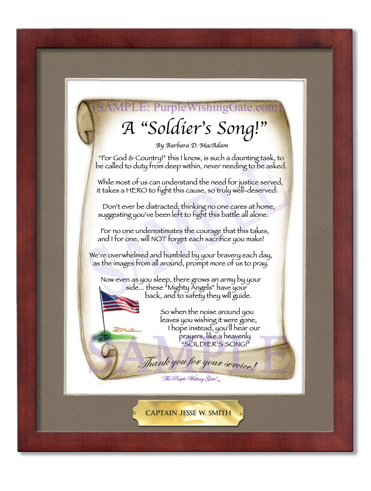A Soldier's Song! - Military Gift - PurpleWishingGate.com