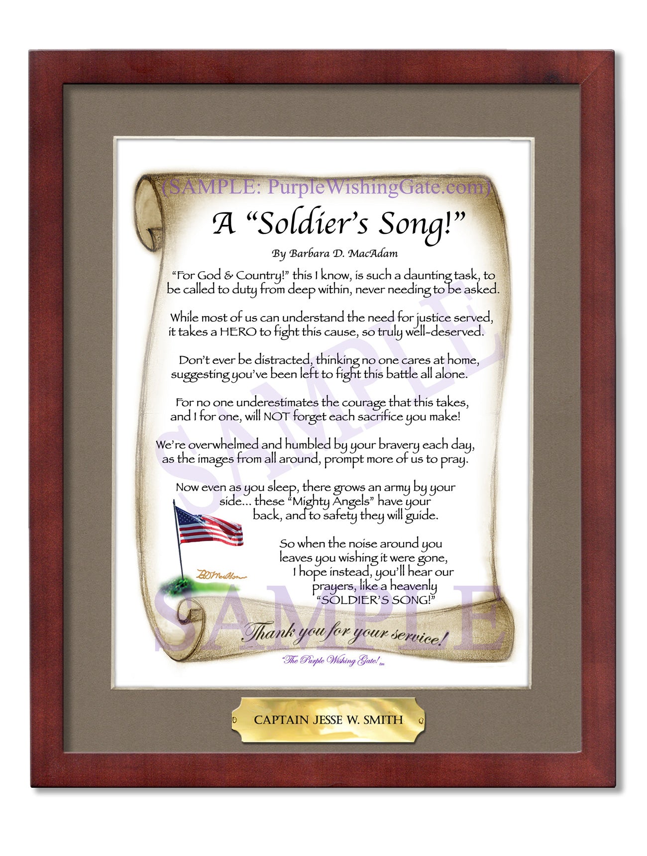 A Soldier's Song! - Military Gift - PurpleWishingGate.com
