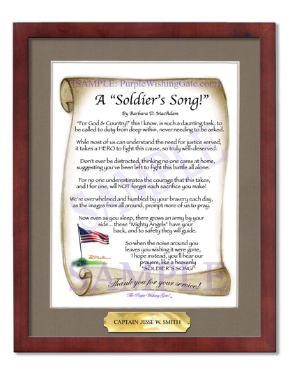 A Soldier's Song! - Military Gift - PurpleWishingGate.com