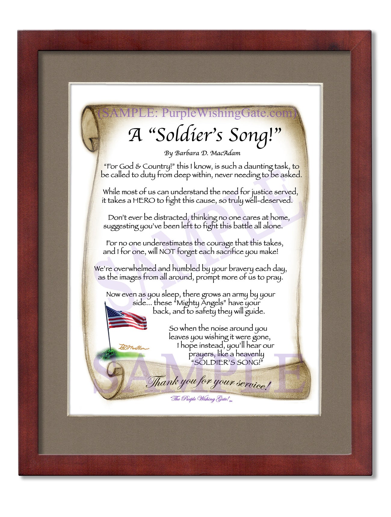 A Soldier's Song! - Military Gift - PurpleWishingGate.com
