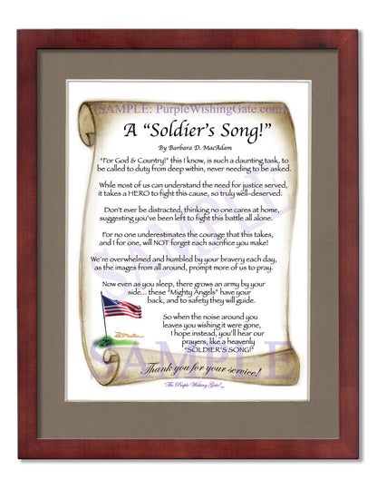 A Soldier's Song! - Military Gift - PurpleWishingGate.com