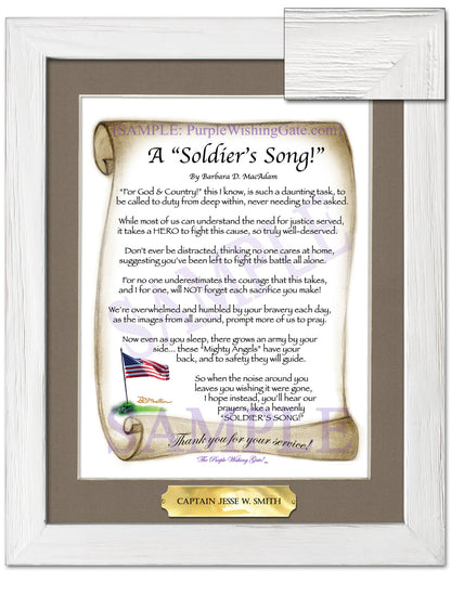 A Soldier's Song! - Military Gift - PurpleWishingGate.com