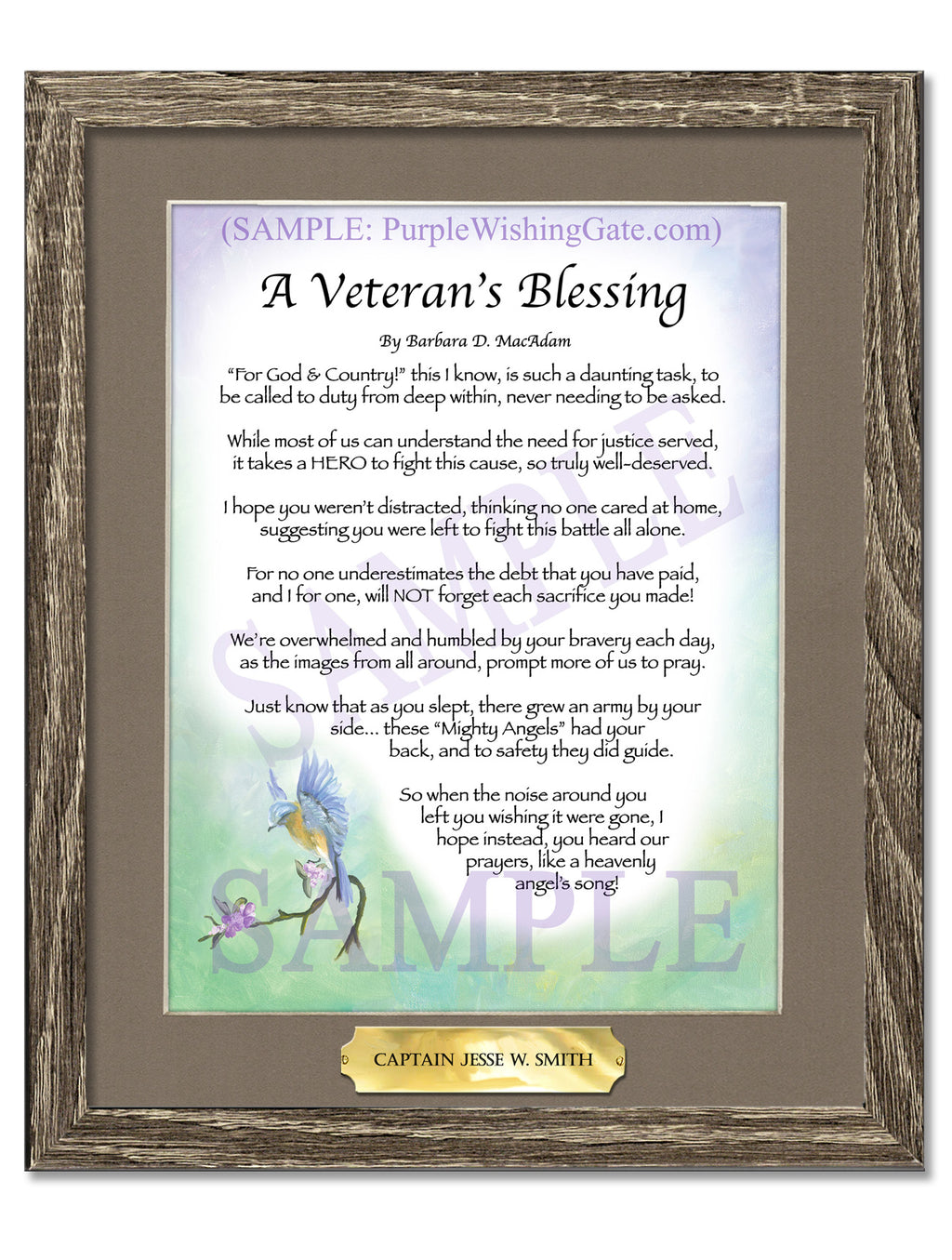 A Veteran's Blessing - Military Gift - PurpleWishingGate.com