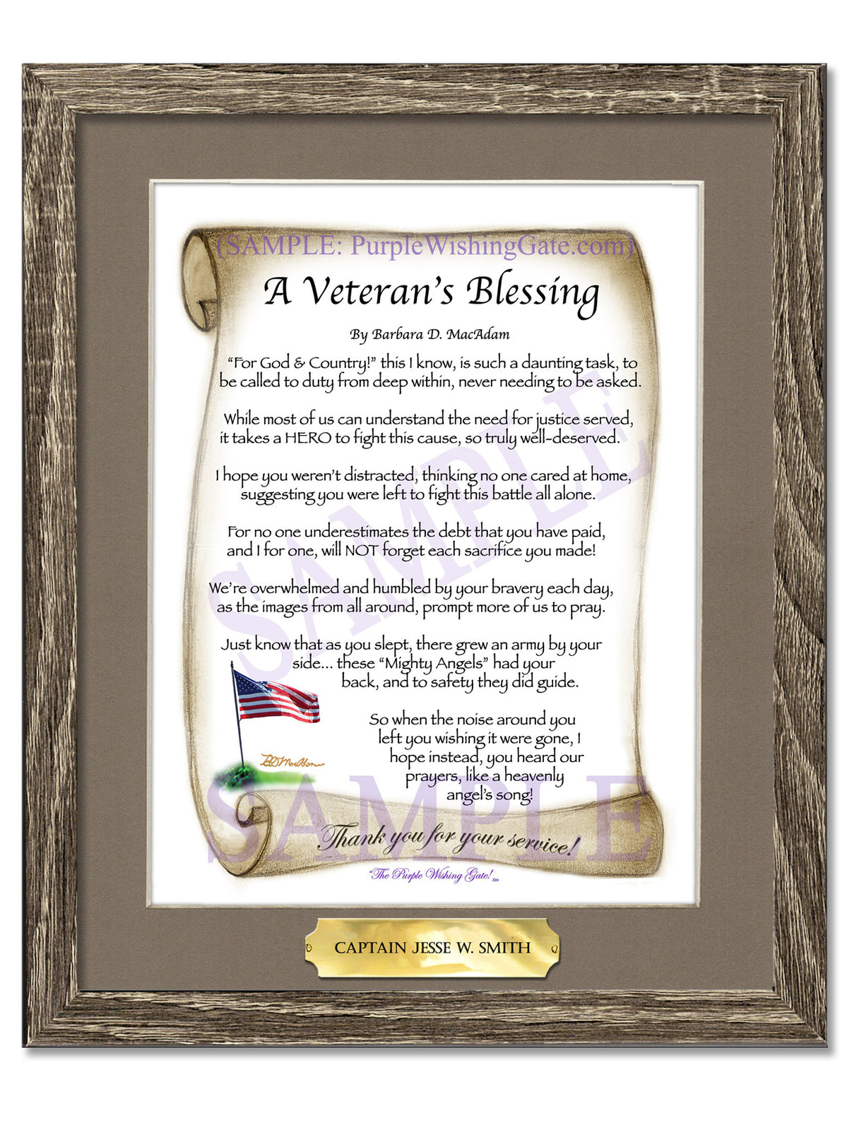 A Veteran's Blessing - Military Gift - PurpleWishingGate.com