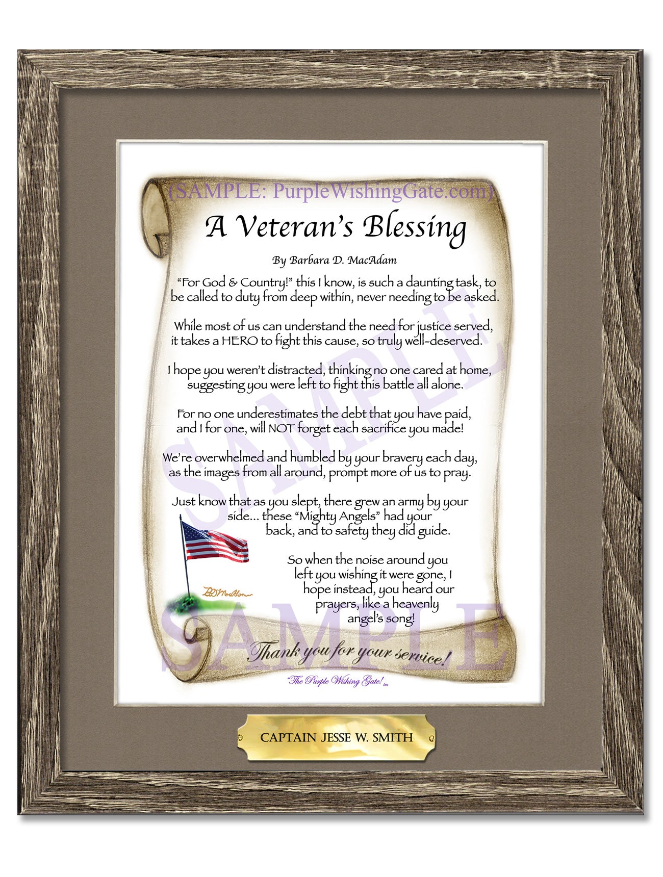 A Veteran's Blessing - Military Gift - PurpleWishingGate.com