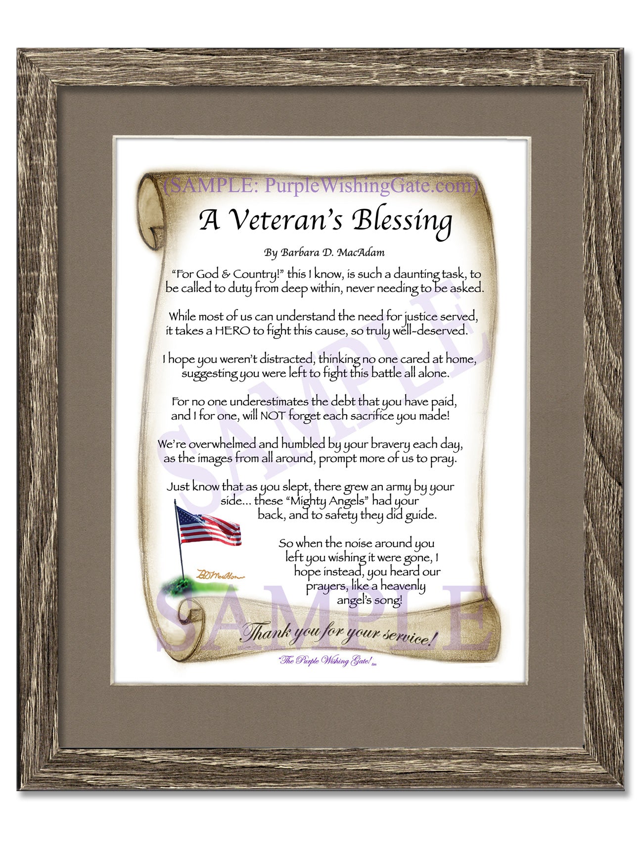 A Veteran's Blessing - Military Gift - PurpleWishingGate.com
