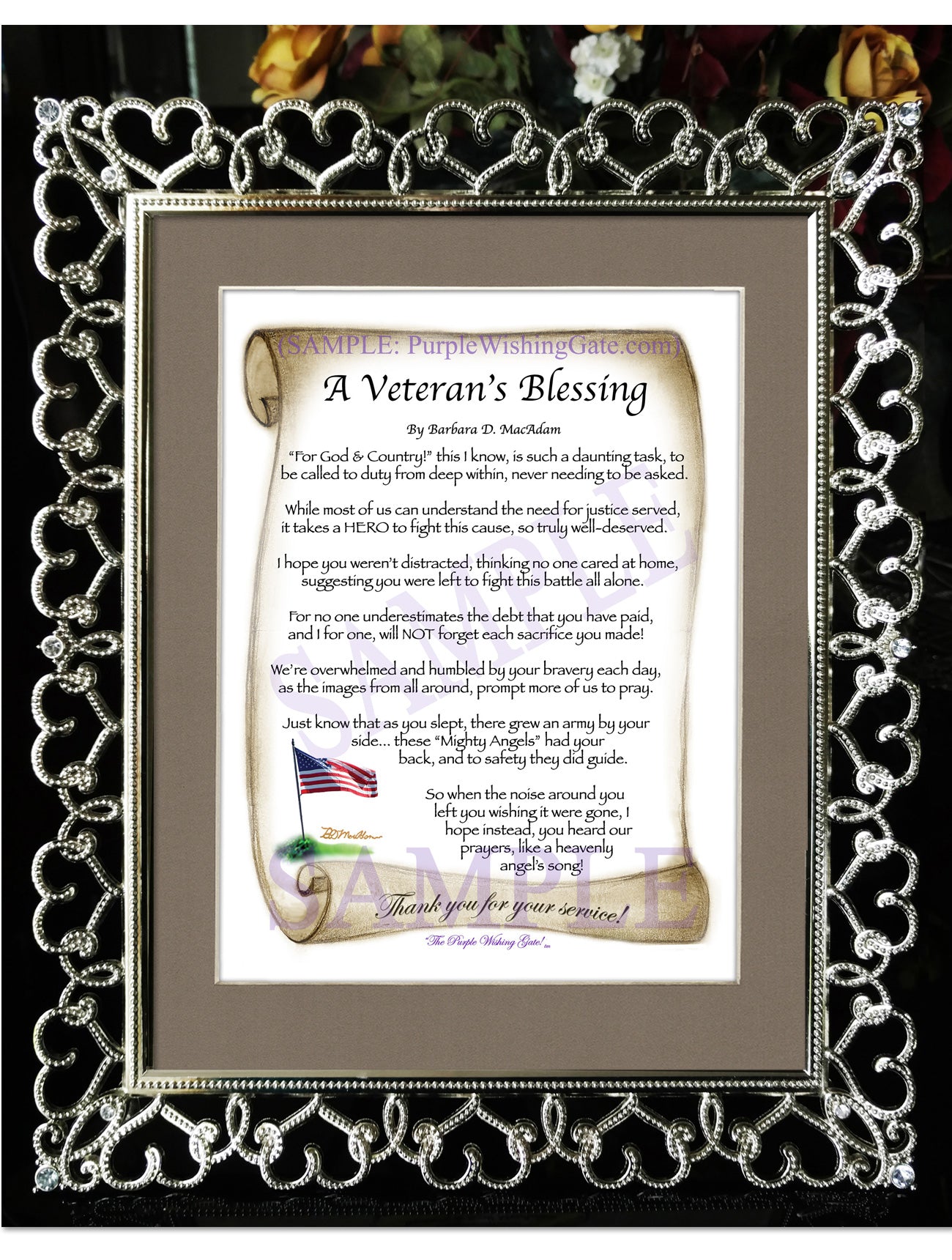 A Veteran's Blessing - Military Gift - PurpleWishingGate.com