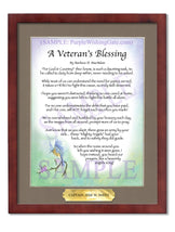 A Veteran's Blessing - Military Gift - PurpleWishingGate.com