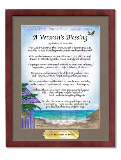 A Veteran's Blessing - Military Gift - PurpleWishingGate.com