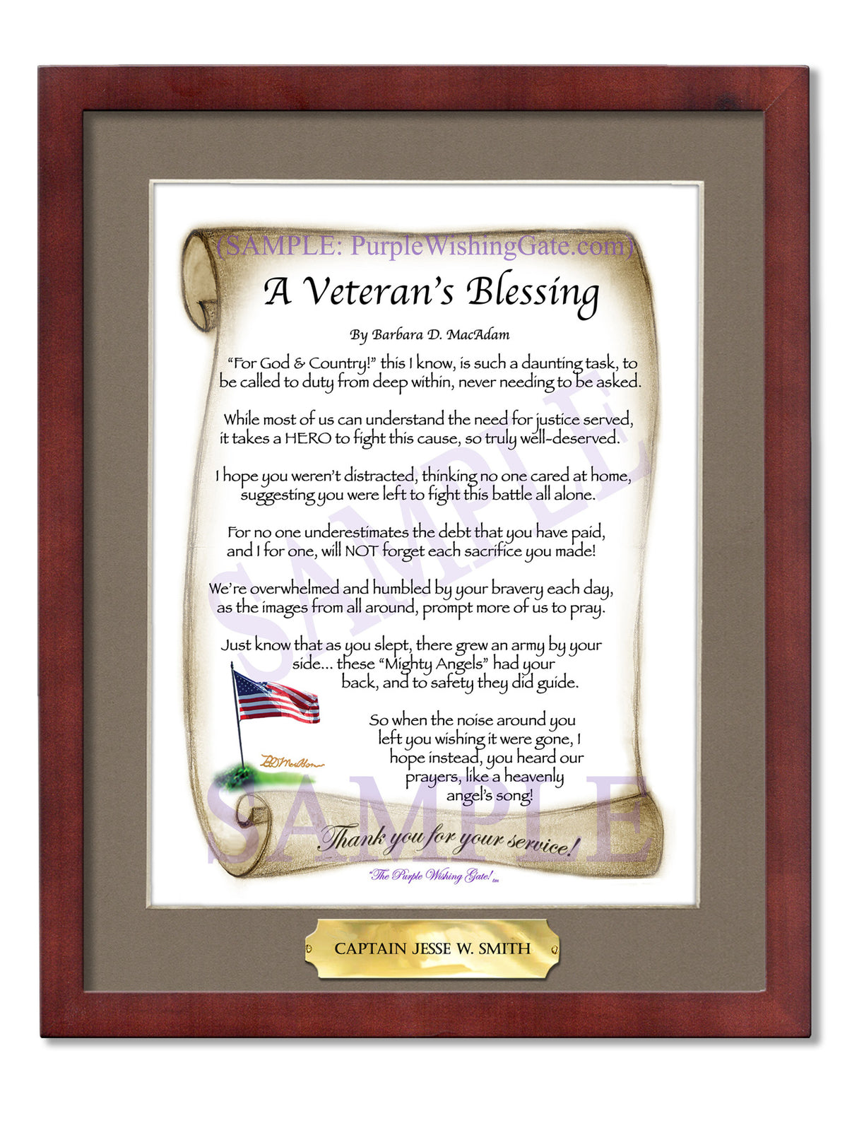 A Veteran's Blessing - Military Gift - PurpleWishingGate.com