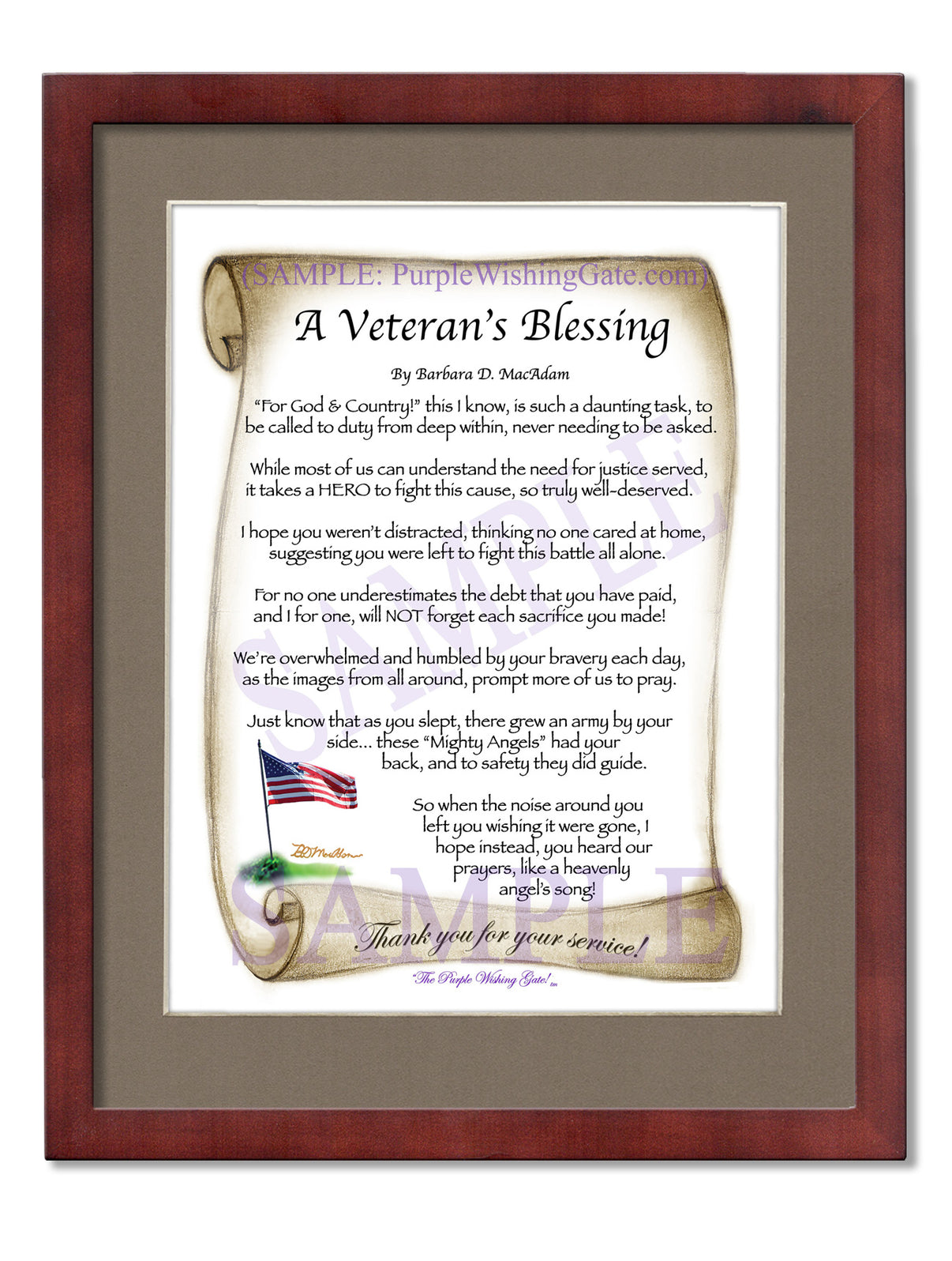 A Veteran's Blessing - Military Gift - PurpleWishingGate.com