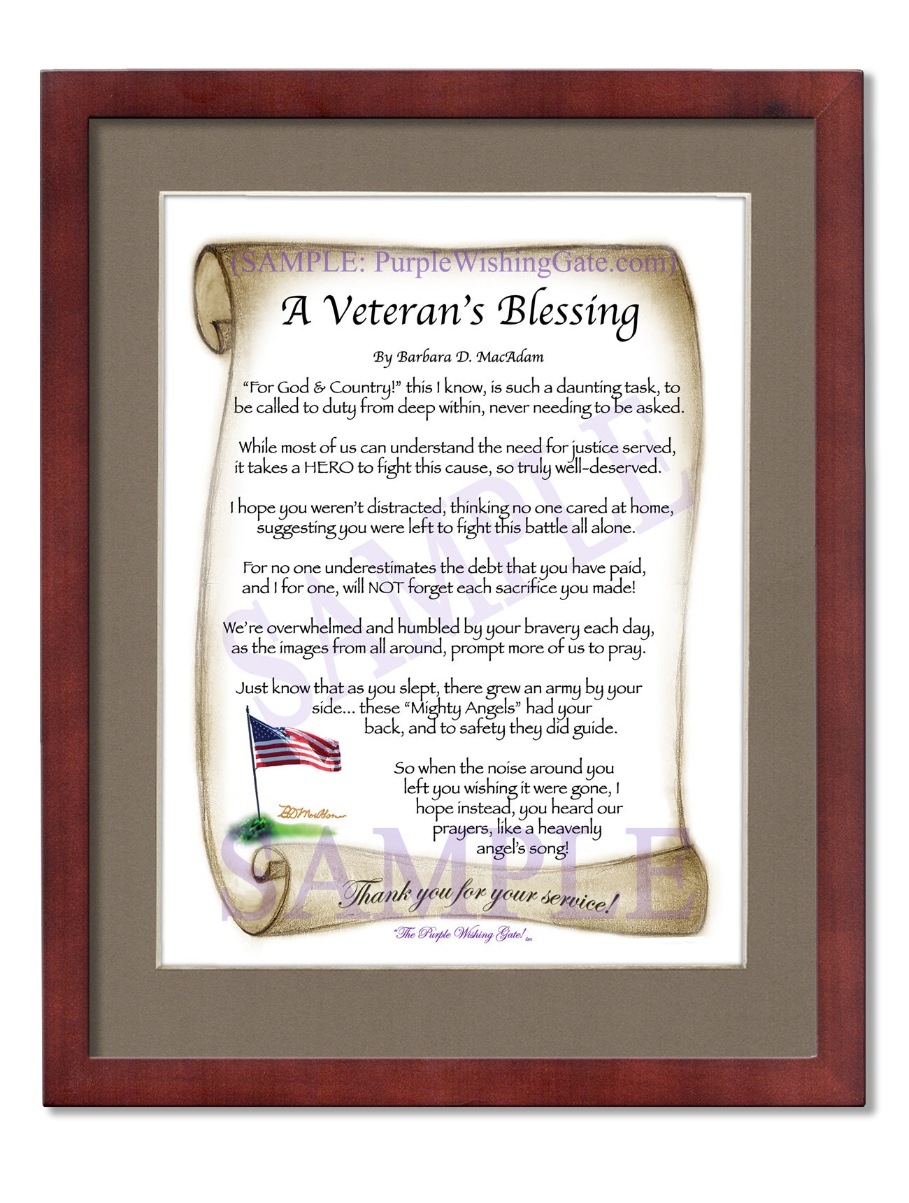 A Veteran's Blessing - Military Gift - PurpleWishingGate.com