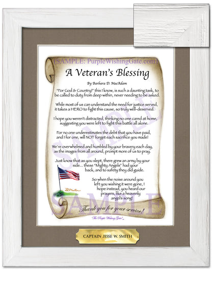 A Veteran's Blessing - Military Gift - PurpleWishingGate.com