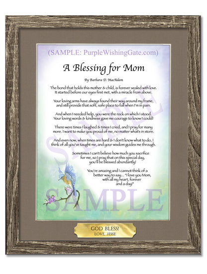 A Blessing for Mom - Gifts for Mom-Mother - PurpleWishingGate.com