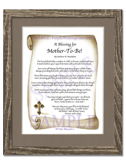 A Blessing for Mother-To-Be! - Gifts for Mom-Mother - PurpleWishingGate.com