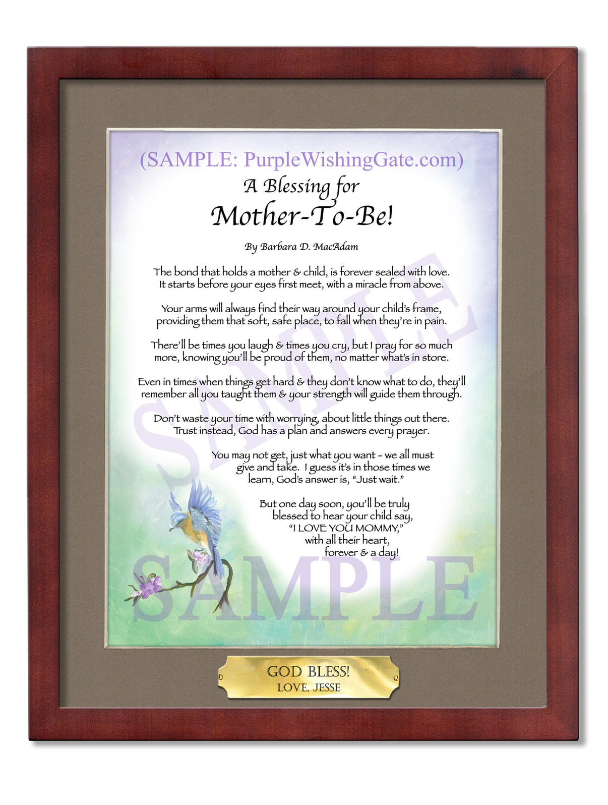 A Blessing for Mother-To-Be! - Gifts for Mom-Mother - PurpleWishingGate.com