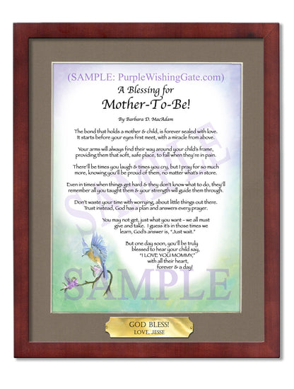 A Blessing for Mother-To-Be! - Gifts for Mom-Mother - PurpleWishingGate.com