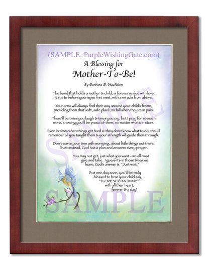 A Blessing for Mother-To-Be! - Gifts for Mom-Mother - PurpleWishingGate.com
