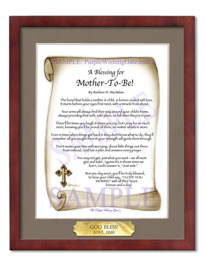 A Blessing for Mother-To-Be! - Gifts for Mom-Mother - PurpleWishingGate.com