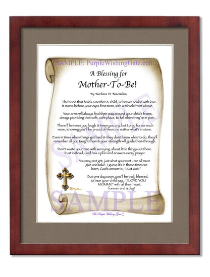 A Blessing for Mother-To-Be! - Gifts for Mom-Mother - PurpleWishingGate.com
