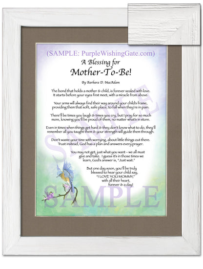 A Blessing for Mother-To-Be! - Gifts for Mom-Mother - PurpleWishingGate.com