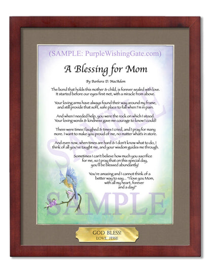 A Blessing for Mom - Gifts for Mom-Mother - PurpleWishingGate.com