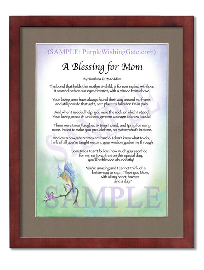 A Blessing for Mom - Gifts for Mom-Mother - PurpleWishingGate.com