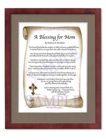 A Blessing for Mom - Gifts for Mom-Mother - PurpleWishingGate.com