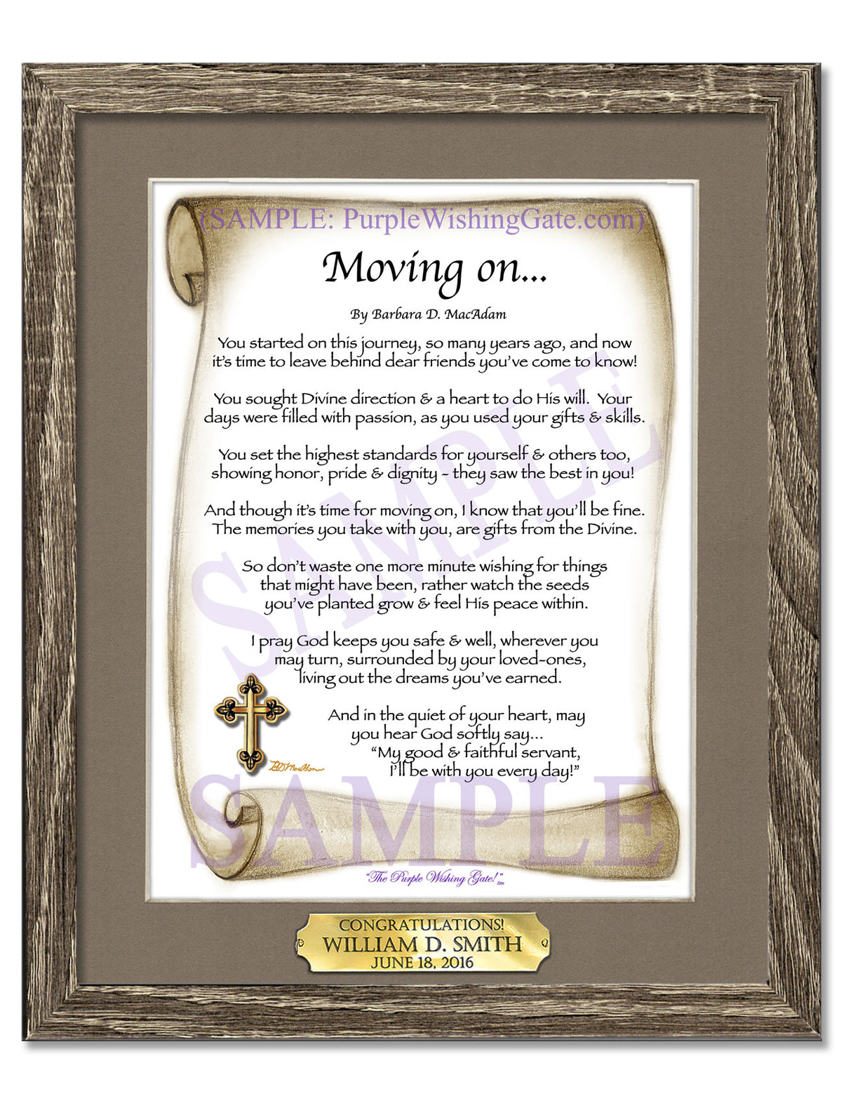 Moving On... - Retirement Gift - PurpleWishingGate.com