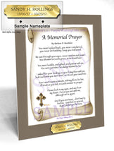 A Memorial Prayer - Memorial Gift - PurpleWishingGate.com