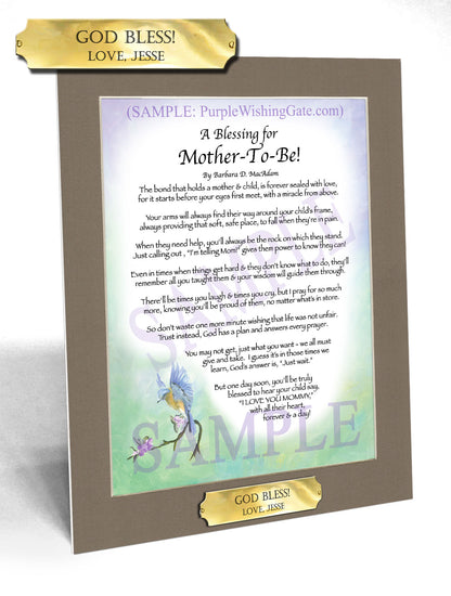 A Blessing for Mother-To-Be! - Gifts for Mom-Mother - PurpleWishingGate.com