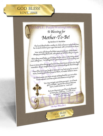 A Blessing for Mother-To-Be! - Gifts for Mom-Mother - PurpleWishingGate.com